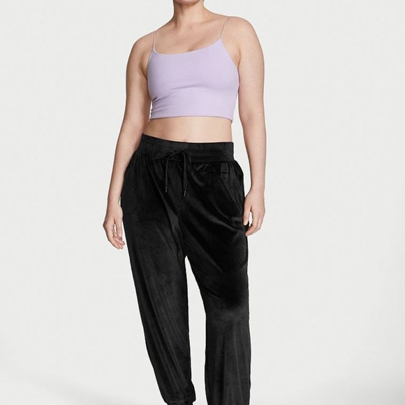 VICTORIA'S SECRET Velour High-Rise Jogger Pants Ladies size XL - Picture 1 of 10